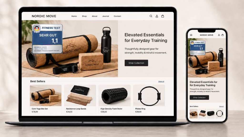 Brand website — Homepage & product section